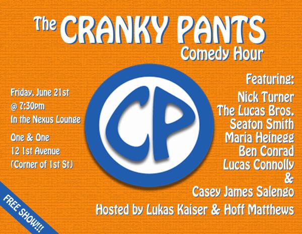 The Cranky Pants Comedy Hour, 6/21/13